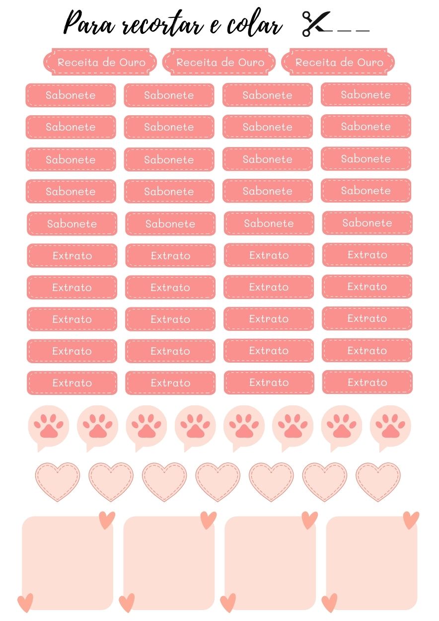 Adesivos Minhas Receitas